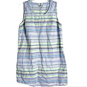 Christopher Banks Linen Blend Striped Dress